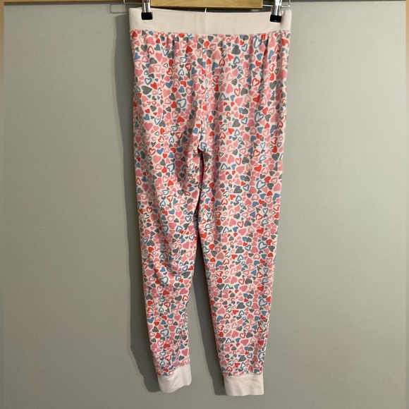 Cuddl Duds Scattered Hearts Henley Pajama Set Pink Blue White Gray X-Small - Picture 5 of 7